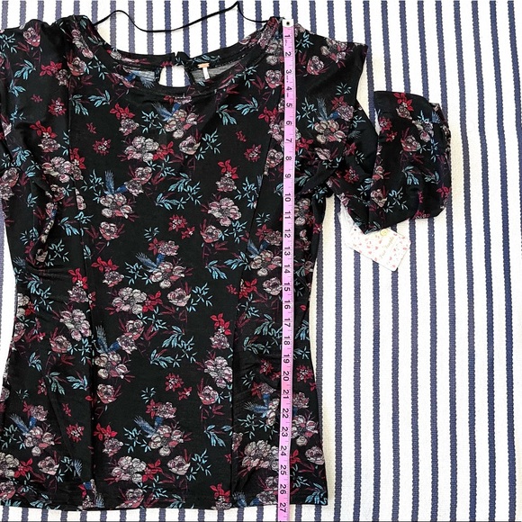Free People Dock Street Black Floral Blouse - Picture 5 of 10
